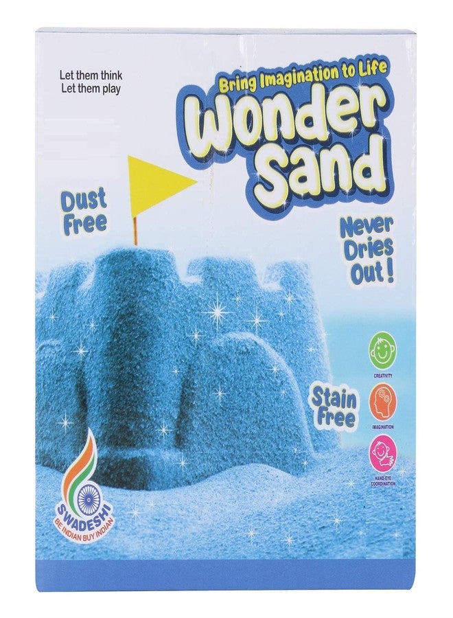 SQUICKLE Smooth Wonder Sand for Kids, Stand with Easy-to-Shape 1 Mould, Creative & Imaginative Play Flowing Wonder Stand-500 Gram(Multi Color) - Image 3